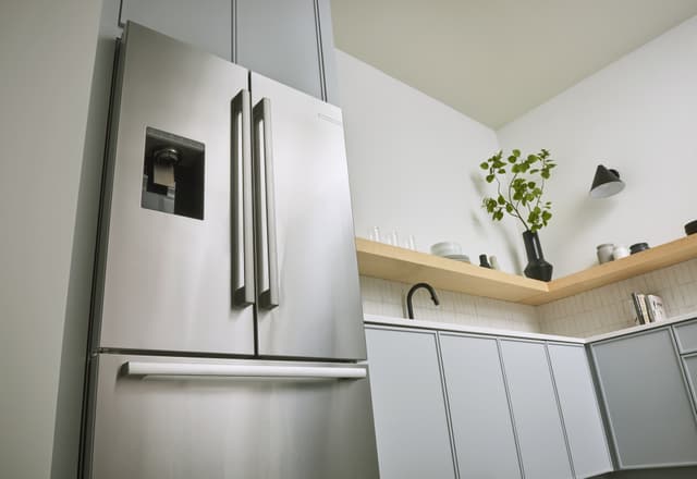 Close view of a Bosch refrigerator