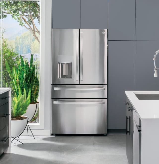 Front view of a GE Profile refrigerator
