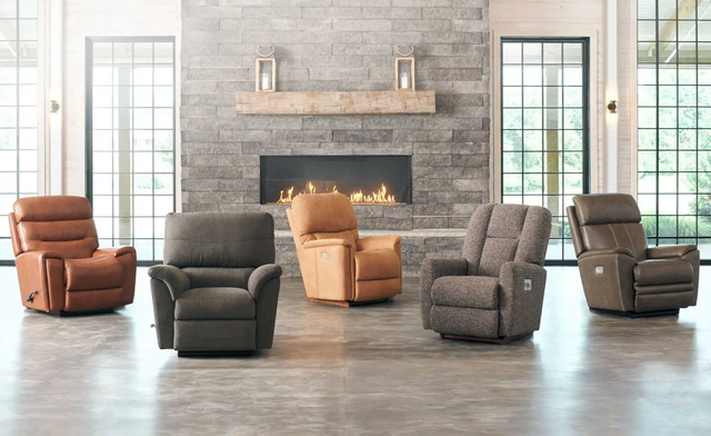 View of a room with various La-Z-Boy recliners set up View of a room with various La-Z-Boy recliners set up